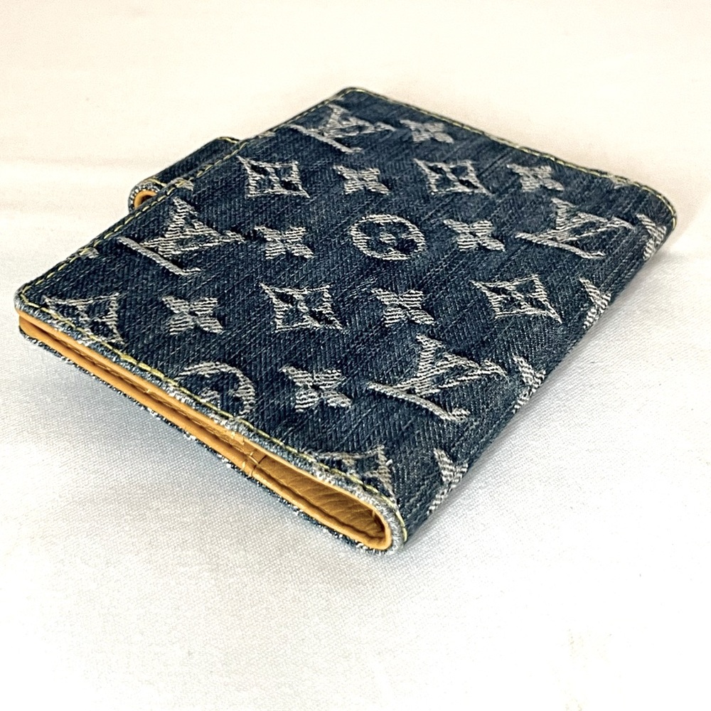 Louis Vuitton Blue Denim Monogram Small Ring Agenda - Picture 4 of 11